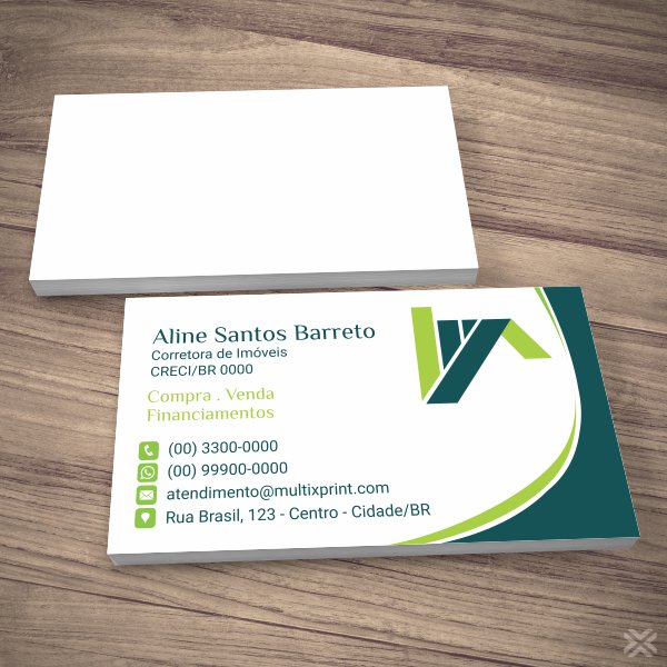 Cartão de Visita Corretor de Imóveis 1301