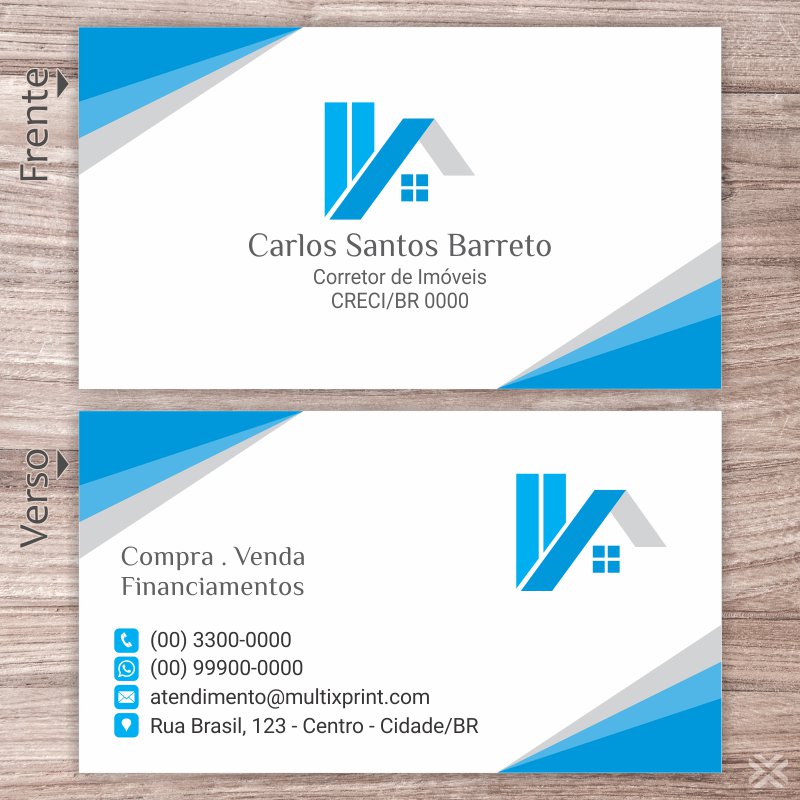 Cartão de Visita Corretor de Imóveis 1306 - Imagem 2