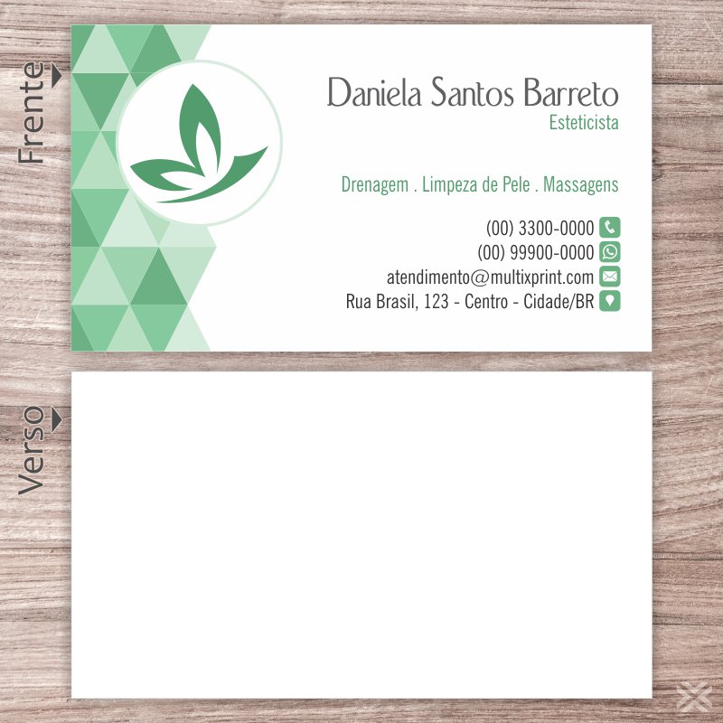 Cartão de Visita Esteticista 0808 - Imagem 2