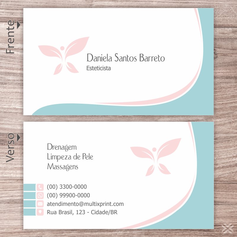 Cartão de Visita Esteticista 0810 - Imagem 2