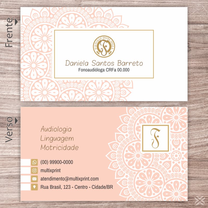 Cartão de Visita Fonoaudiólogo 6814 - Imagem 2