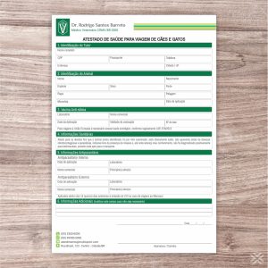 Atestado para Viagem Veterinário 3001