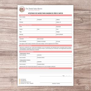 Atestado para Viagem Veterinário 3002