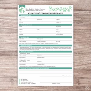Atestado para Viagem Veterinário 3004