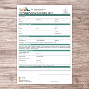Atestado para Viagem Veterinário 30101