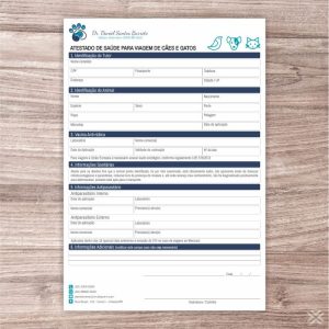 Atestado para Viagem Veterinário 30102