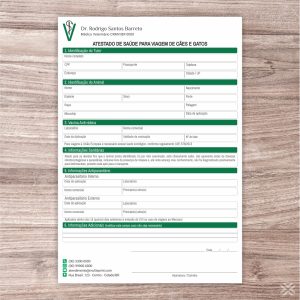 Atestado para Viagem Veterinário 3011