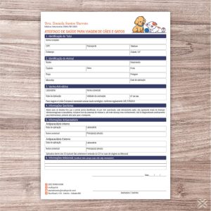 Atestado para Viagem Veterinário 30112