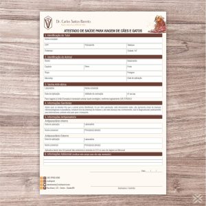 Atestado para Viagem Veterinário 30115