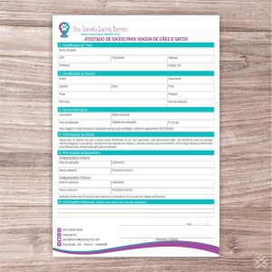 Atestado para Viagem Veterinário 30126