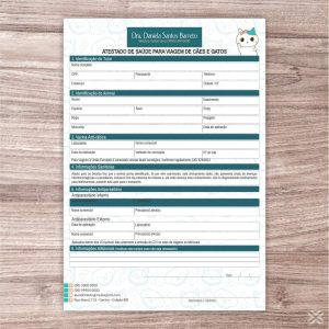 Atestado para Viagem Veterinário 30128