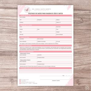 Atestado para Viagem Veterinário 30134