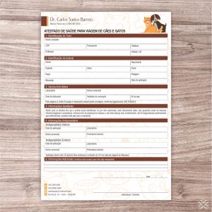 Atestado para Viagem Veterinário 3017