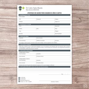 Atestado para Viagem Veterinário 3020