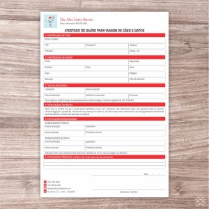 Atestado para Viagem Veterinário 3021