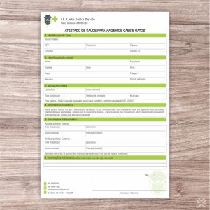 Atestado para Viagem Veterinário 3026