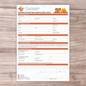 Atestado para Viagem Veterinário 3033