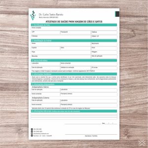 Atestado para Viagem Veterinário 3036