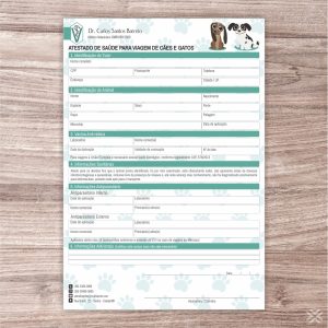 Atestado para Viagem Veterinário 3041