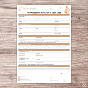Atestado para Viagem Veterinário 3042
