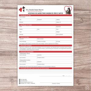 Atestado para Viagem Veterinário 3053