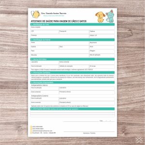 Atestado para Viagem Veterinário 3054