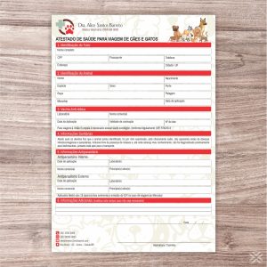 Atestado para Viagem Veterinário 3056