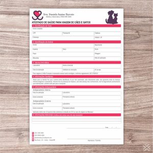Atestado para Viagem Veterinário 3058