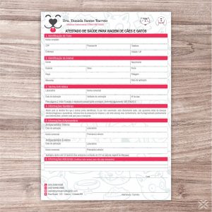 Atestado para Viagem Veterinário 3059