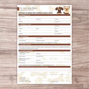 Atestado para Viagem Veterinário 3060