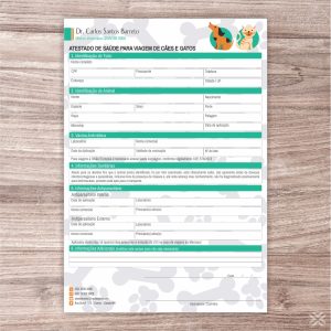 Atestado para Viagem Veterinário 3061