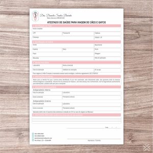 Atestado para Viagem Veterinário 3066