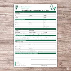 Atestado para Viagem Veterinário 3071