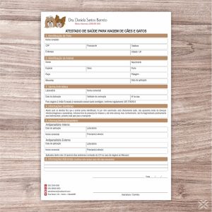 Atestado para Viagem Veterinário 3076