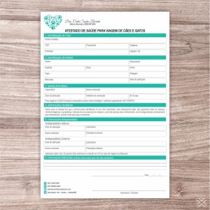 Atestado para Viagem Veterinário 3080