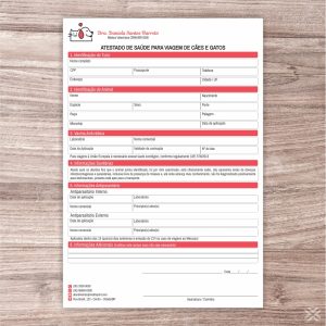 Atestado para Viagem Veterinário 3092