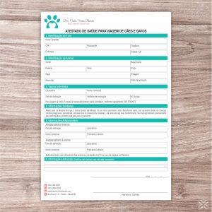 Atestado para Viagem Veterinário 3093