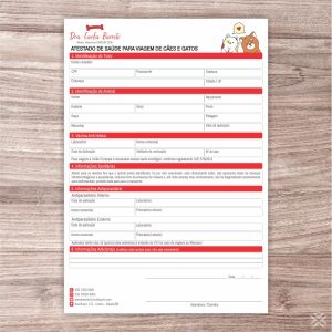 Atestado para Viagem Veterinário 3094
