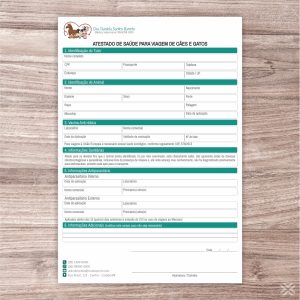 Atestado para Viagem Veterinário 3095