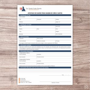 Atestado para Viagem Veterinário 3097