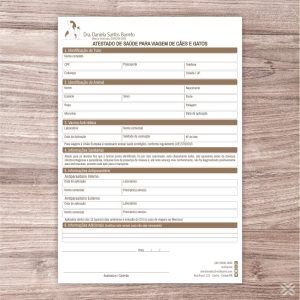 Atestado para Viagem Veterinário 30132