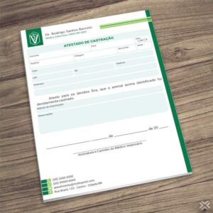 Atestado de Castração Veterinário 3001