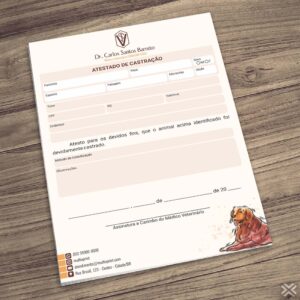 Atestado de Castração Veterinário 30115