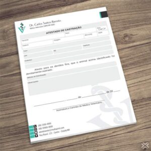Atestado de Castração Veterinário 3036