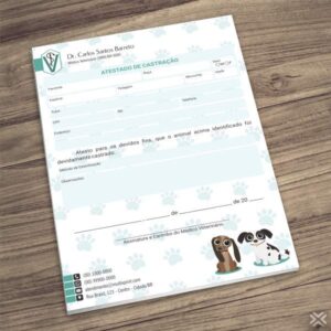 Atestado de Castração Veterinário 3041