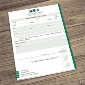 Atestado de Castração Veterinário 3050