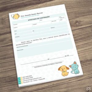 Atestado de Castração Veterinário 3054
