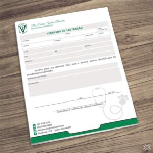 Atestado de Castração Veterinário 3071
