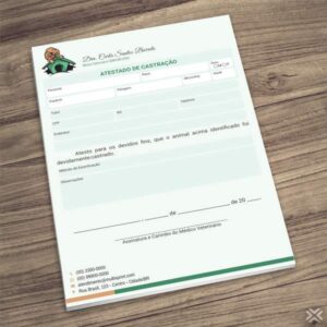 Atestado de Castração Veterinário 3082