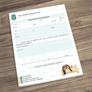 Atestado de Castração Veterinário 3091